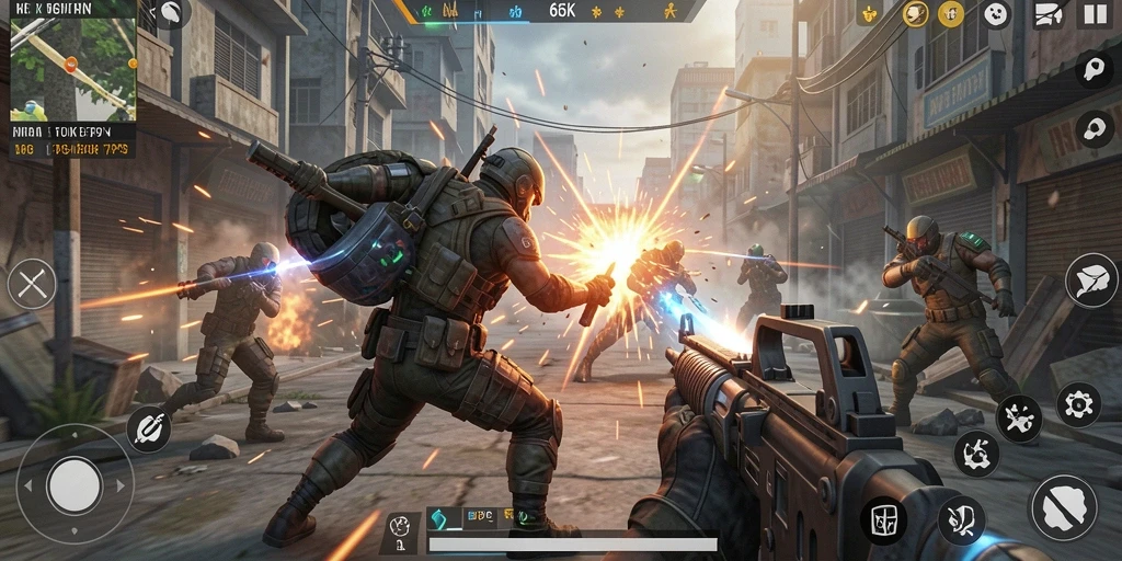 Tampilan gameplay TPS yang mendebarkan dalam 66K.
