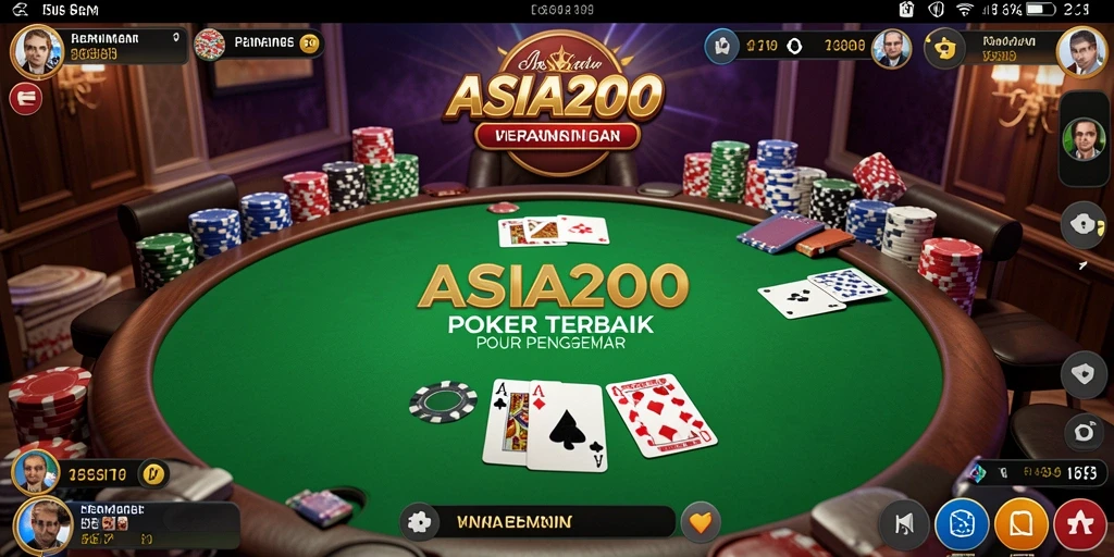 Tampilan seru dari gameplay Poker di ASIA200 yang memikat.