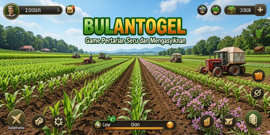 Tampilan seru gameplay BULANTOGEL dengan aktivitas pertanian.