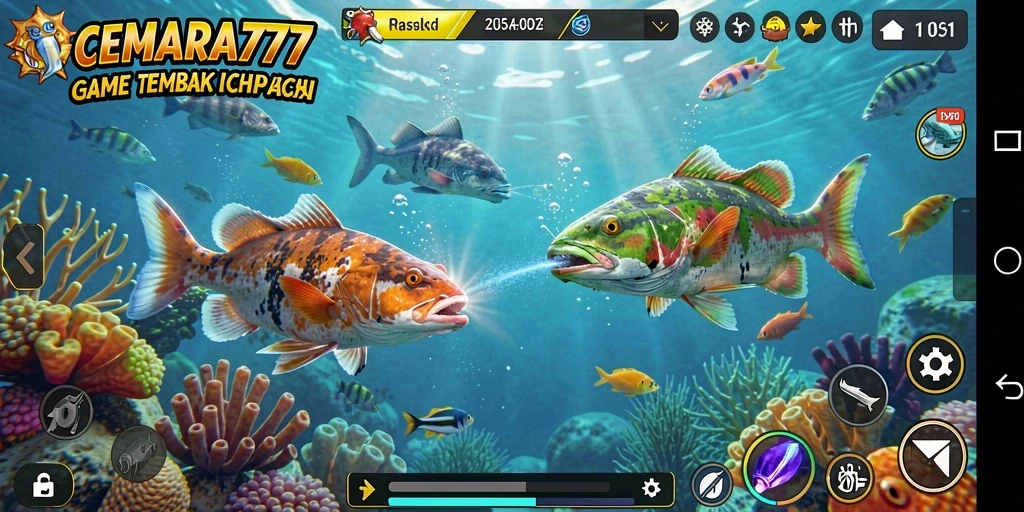 Screenshot CEMARA777 menampilkan suasana menangkap ikan yang seru.