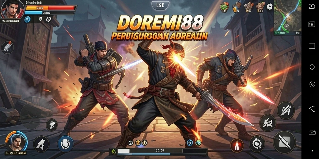 Gameplay DOREMI88 yang penuh aksi dalam pertarungan Fighting.