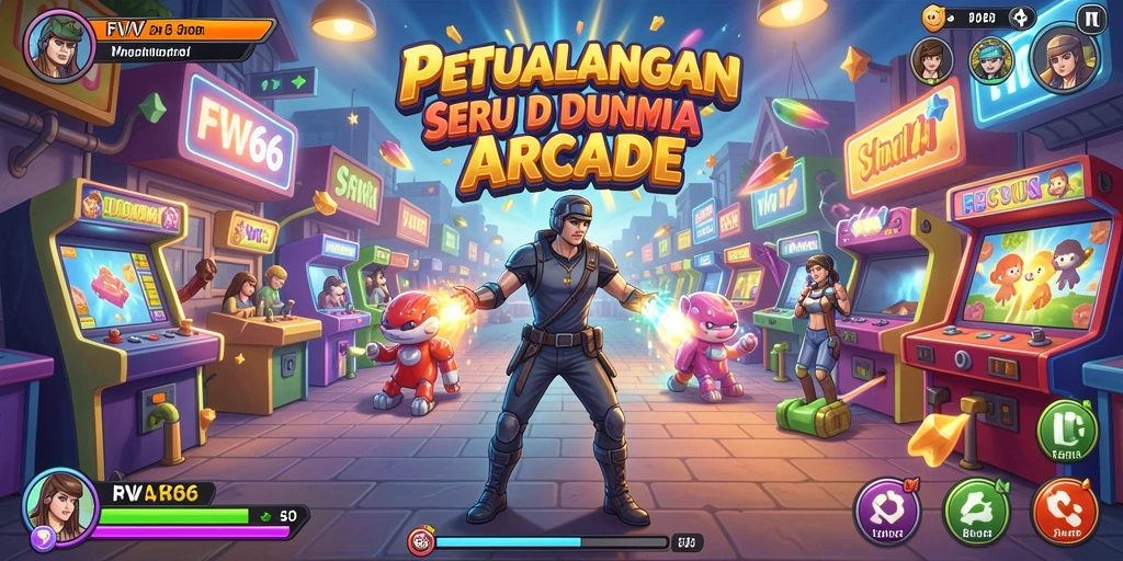 Tampilan gameplay seru dari FW66 di dunia Arcade.