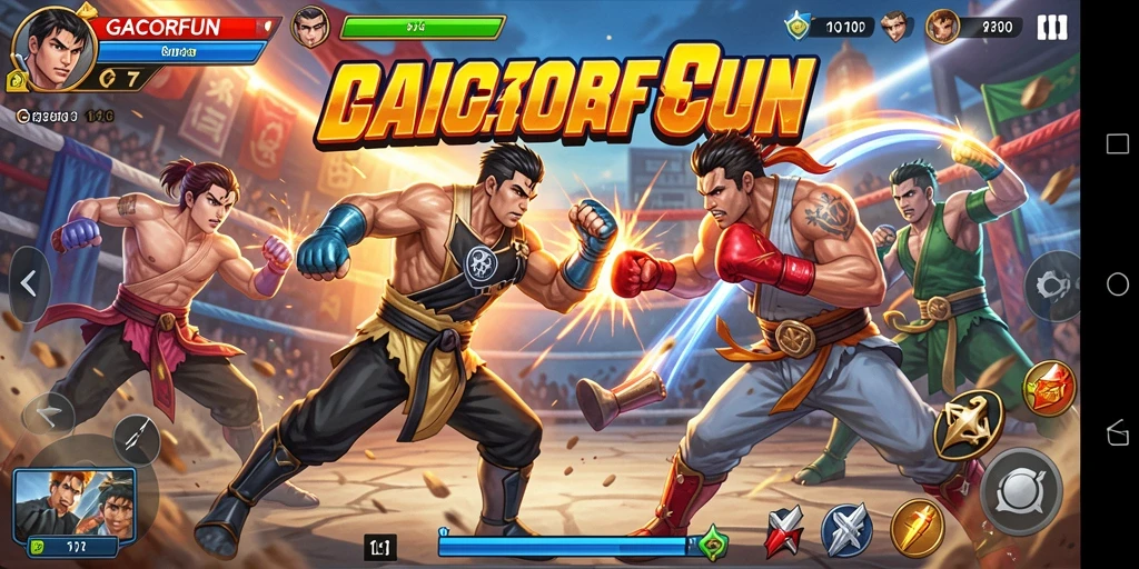 Screenshot gameplay GACORFUN dengan aksi pertarungan yang mendebarkan.