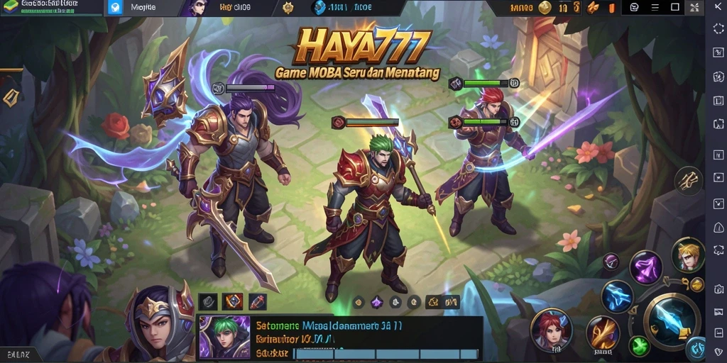 Tampilan gameplay seru HAYA777 saat pertempuran tim.