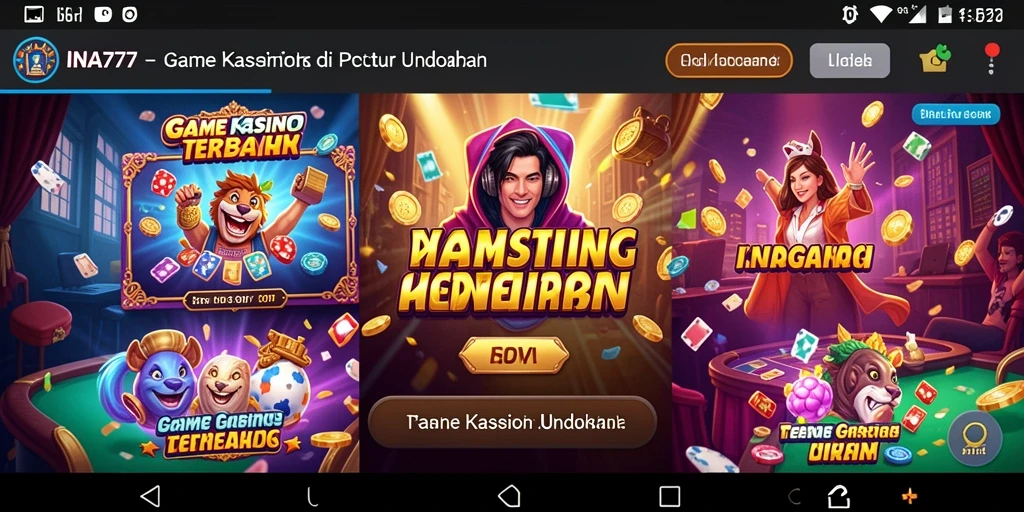 Tampilan menarik dari gameplay Kasino di INA777.
