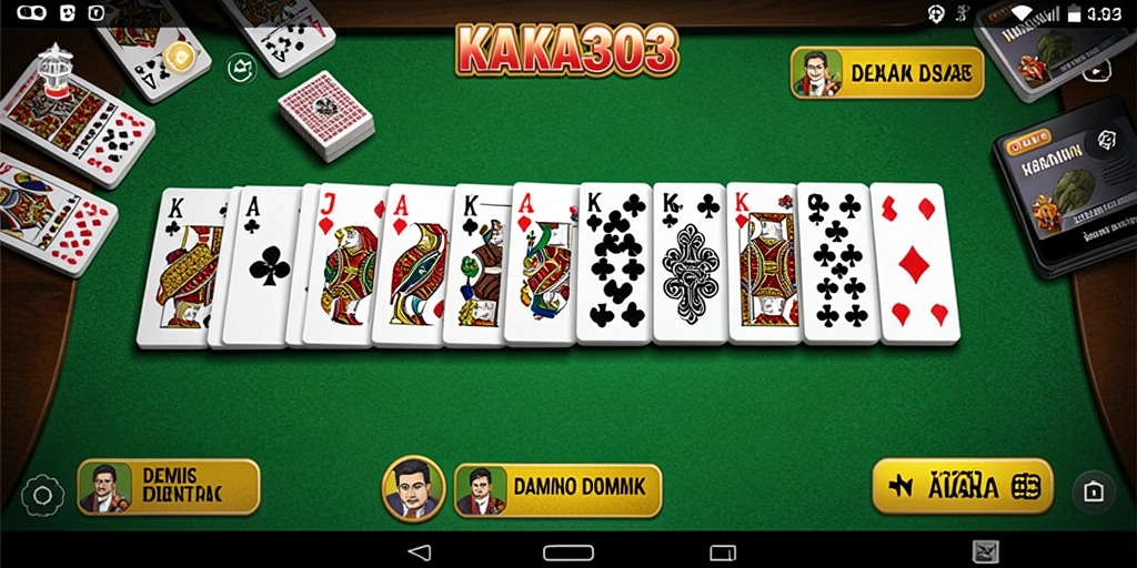 Screenshot gameplay KAKA303 yang menunjukkan suasana permainan domino.