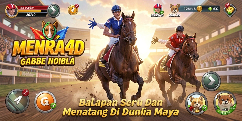 Screenshot gameplay MENARA4D menampilkan balapan yang seru dan penuh aksi.