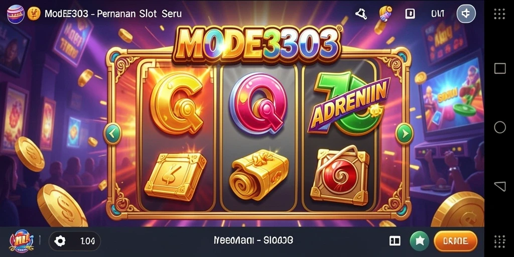 Tampilan gameplay Slot seru di MODE303 dengan berbagai tema menarik.