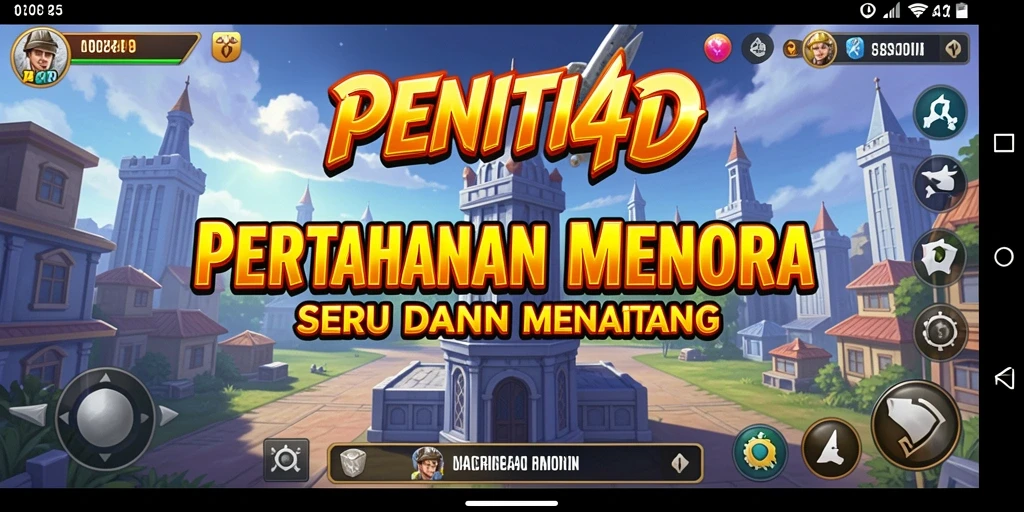 Tangkapan layar gameplay PENITI4D menunjukkan aksi pertahanan menara yang mendebarkan.