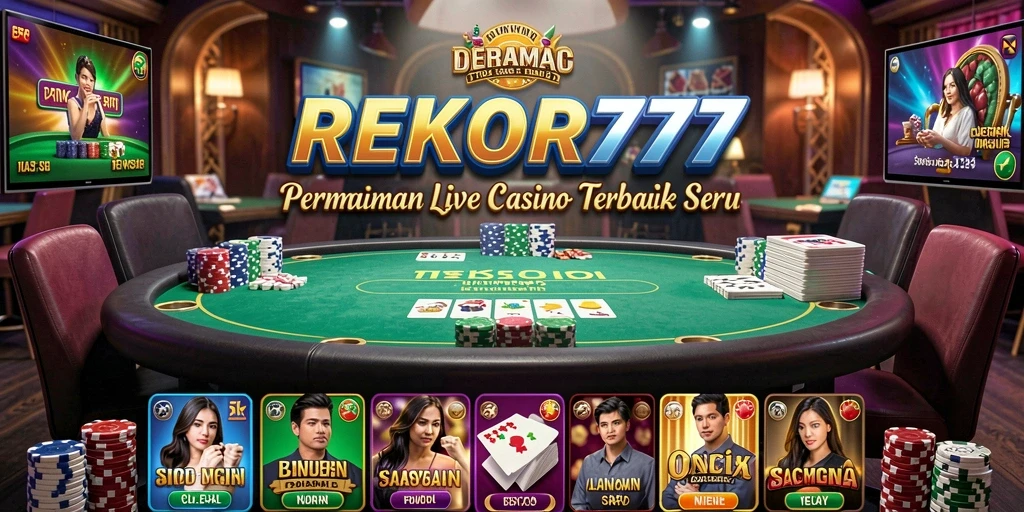 Tampilan gameplay Live Casino yang memukau dari REKOR777.