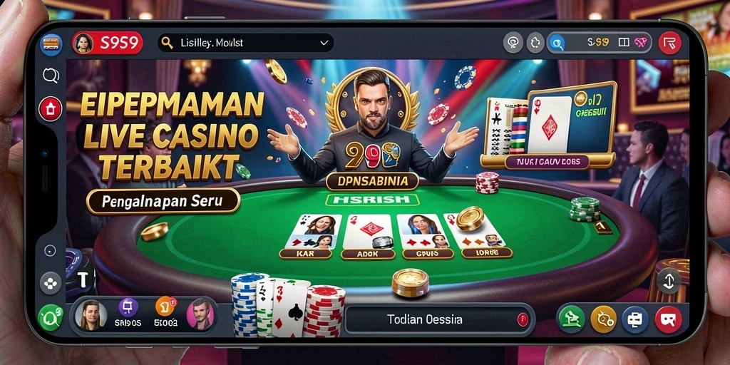 Screenshot S9S9 dengan gameplay Live Casino yang mengesankan.