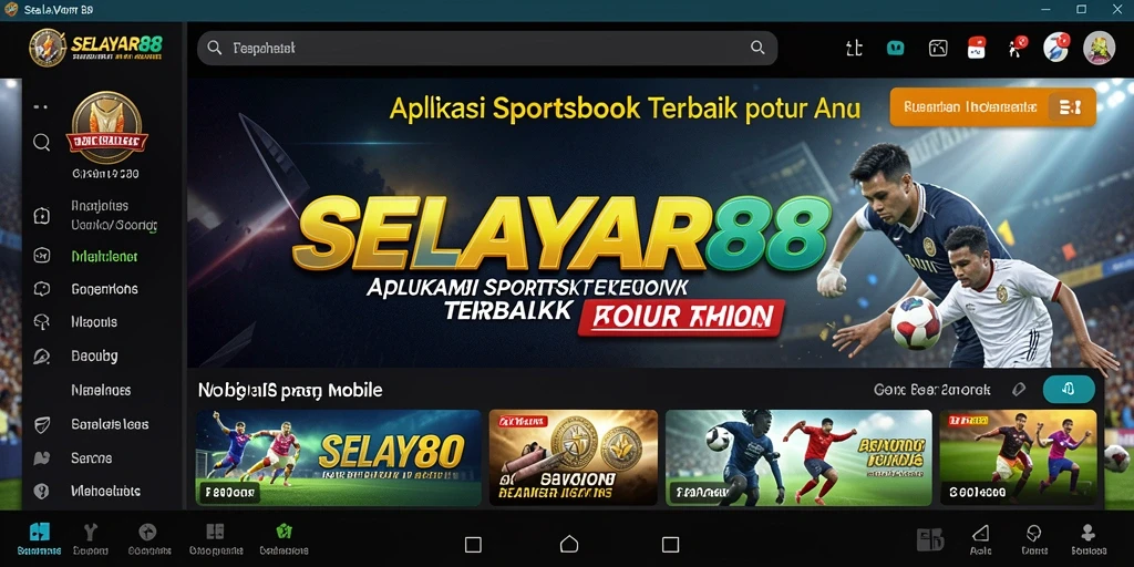 Tampilan menarik aplikasi SELAYAR88 saat melakukan taruhan olahraga.