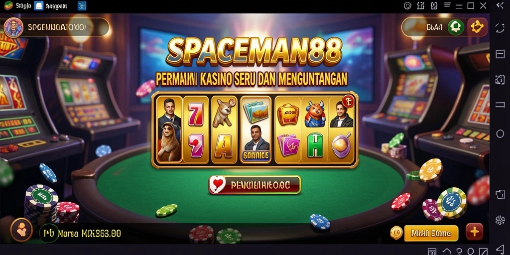 Screenshot gameplay SPACEMAN88 menampilkan suasana kasino yang mendebarkan.